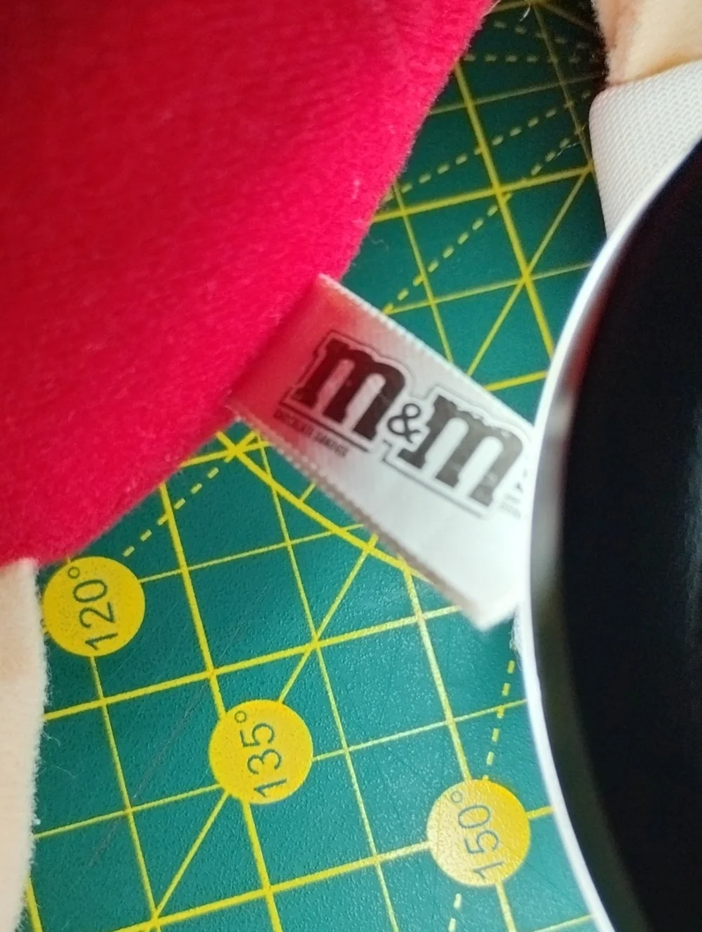 M&M'S Red Character Plush Pillow with White 'm' Logo